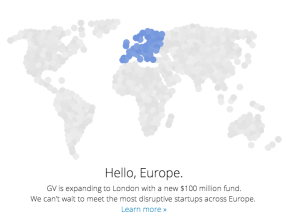 Google venture capital in Europe